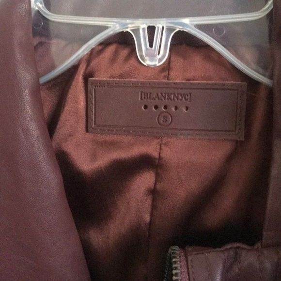 BLANK NYC Dark Wine Vegan Faux Leather Zipper - Picture 6 of 8